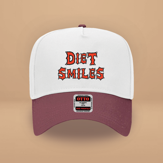 Diet Smiles: Prick Baseball Cap (White and Maroon)